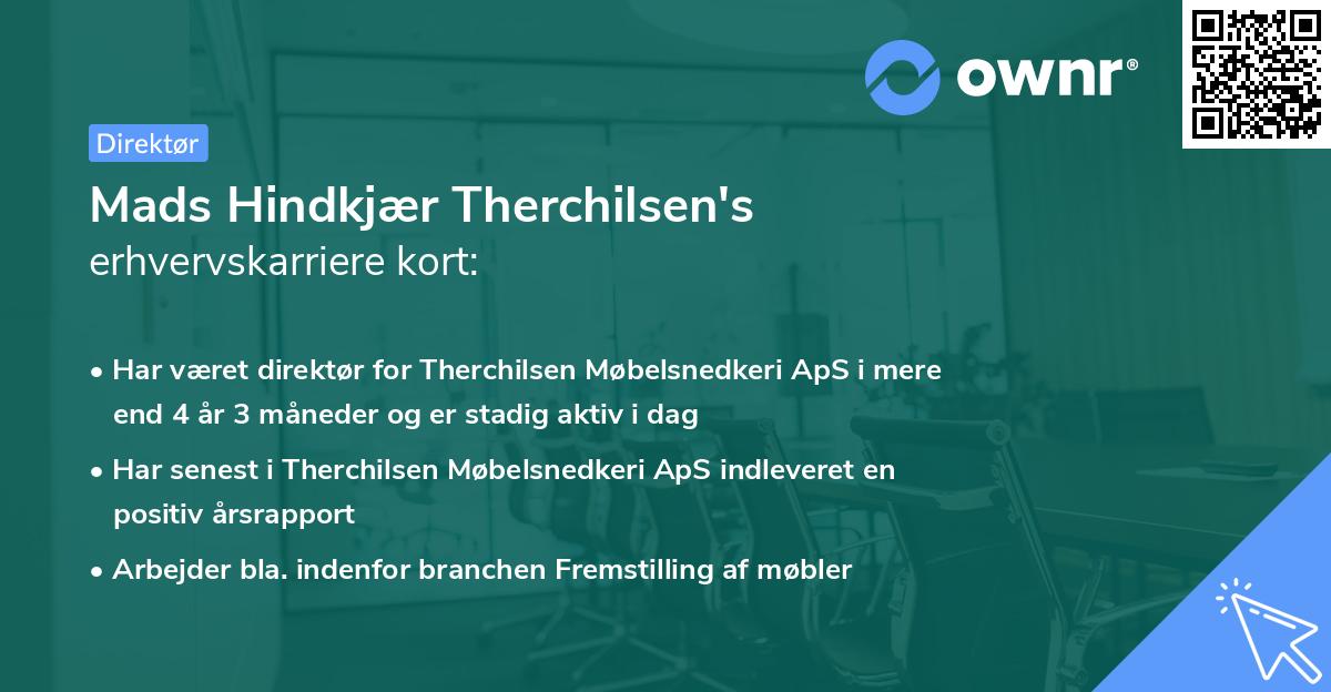 Mads Hindkjær Therchilsen's erhvervskarriere kort