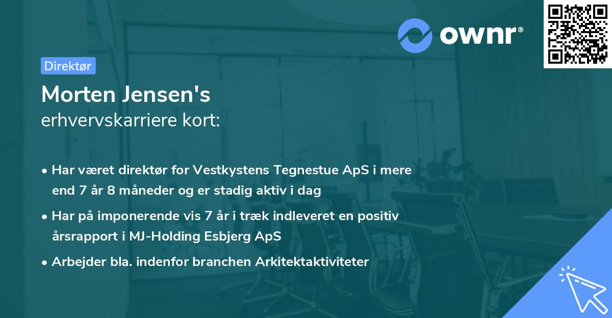 Morten Jensen's erhvervskarriere kort