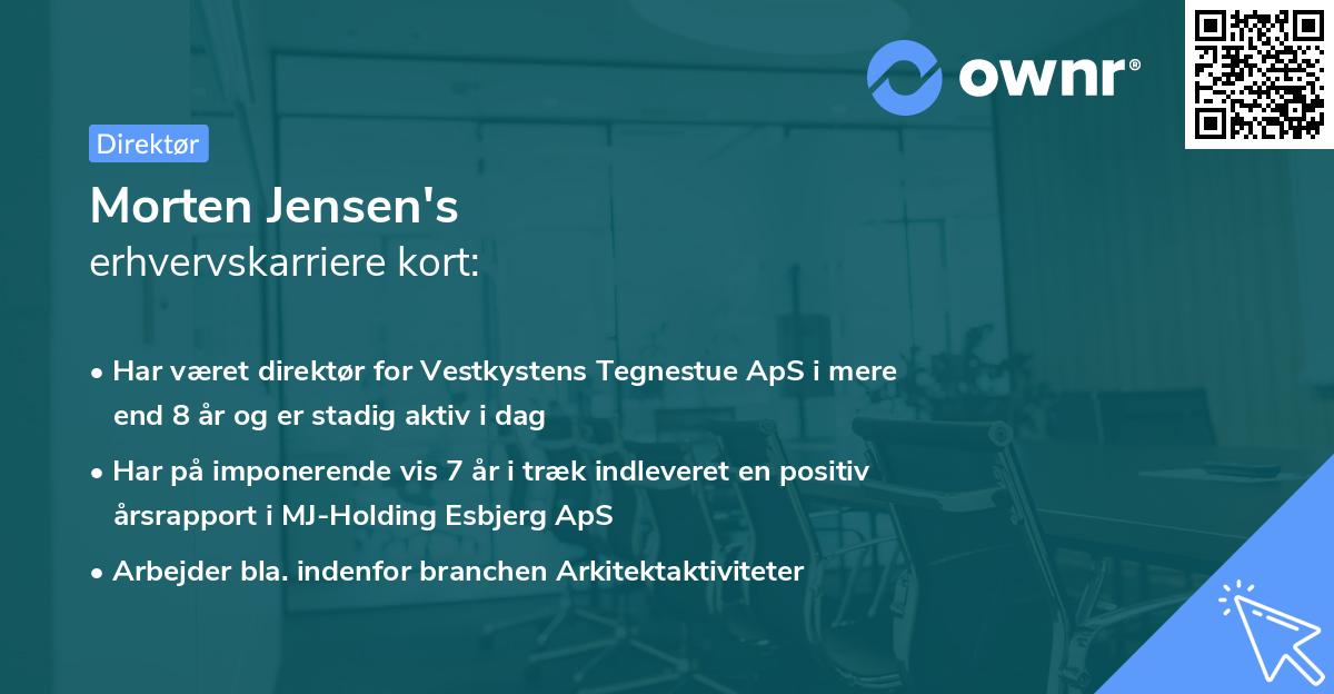 Morten Jensen's erhvervskarriere kort