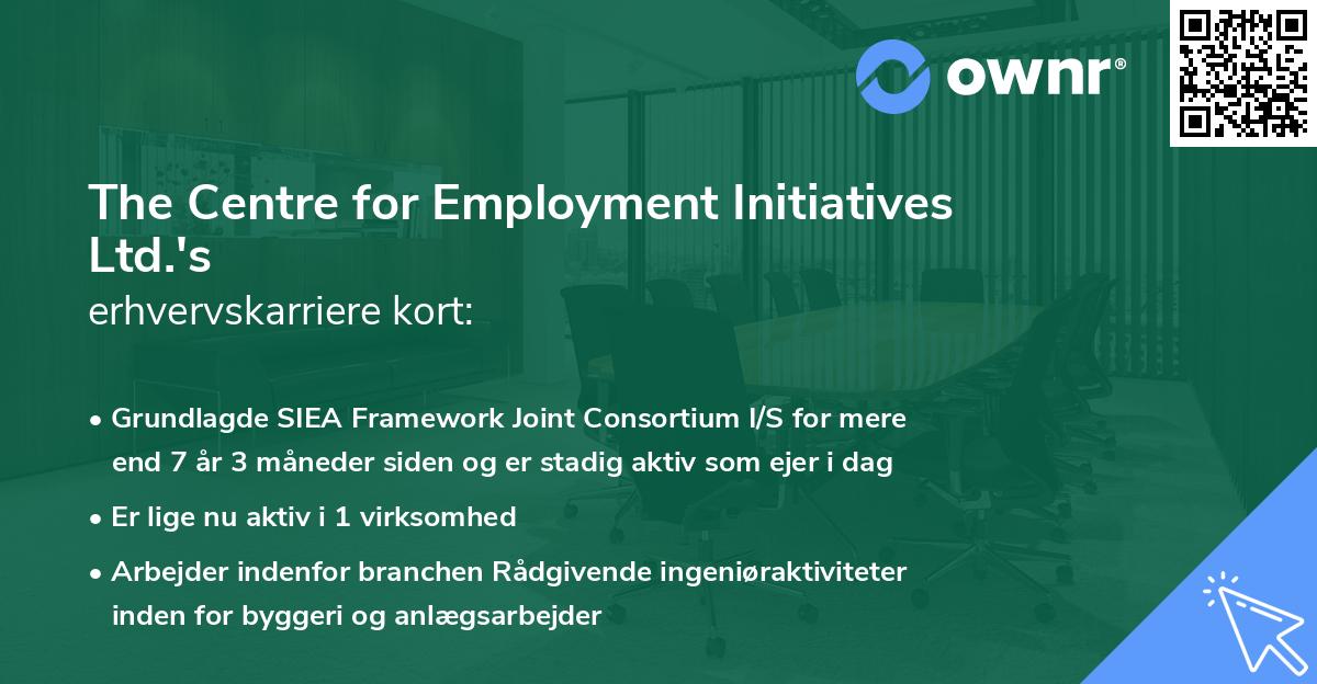 The Centre for Employment Initiatives Ltd.'s erhvervskarriere kort