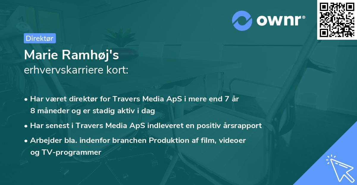 Marie Ramhøj's erhvervskarriere kort