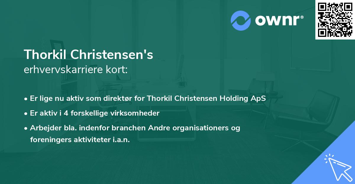 Thorkil Christensen's erhvervskarriere kort