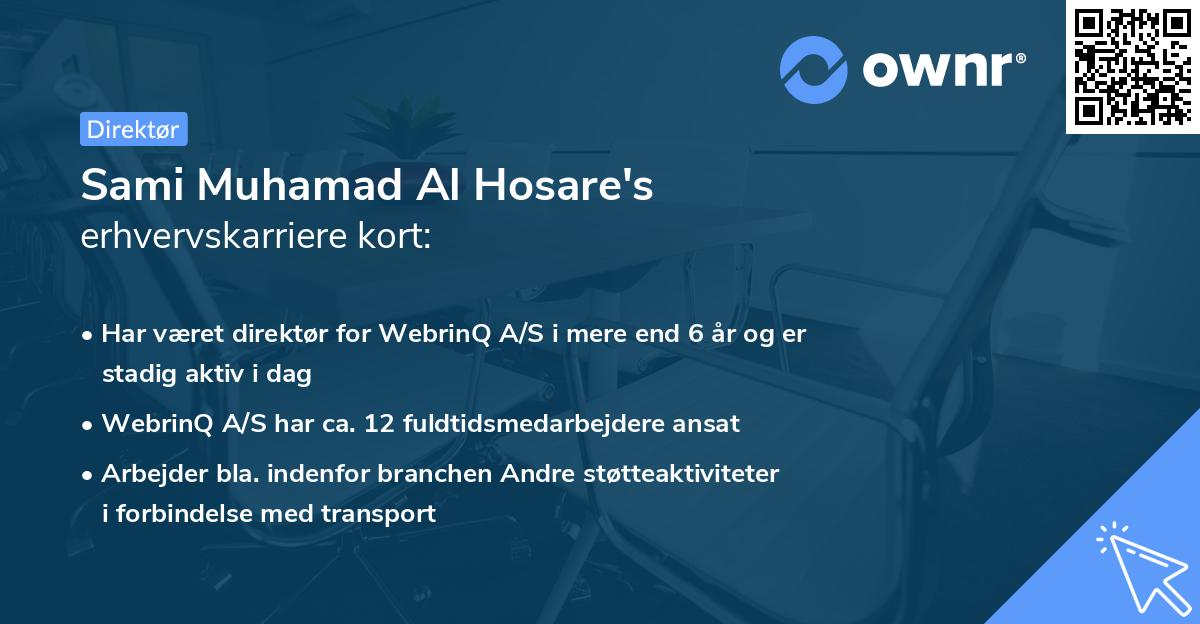 Sami Muhamad Al Hosare's erhvervskarriere kort