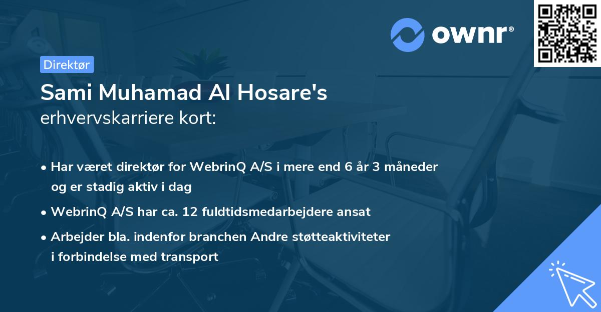 Sami Muhamad Al Hosare's erhvervskarriere kort