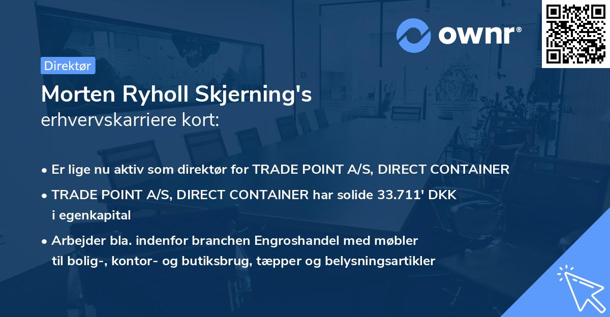 Morten Ryholl Skjerning's erhvervskarriere kort