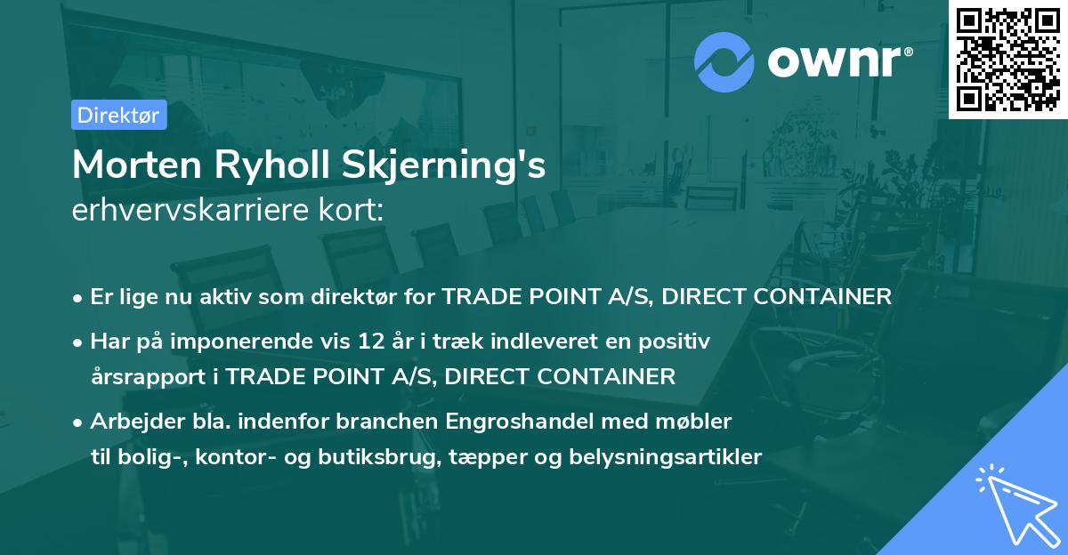 Morten Ryholl Skjerning's erhvervskarriere kort