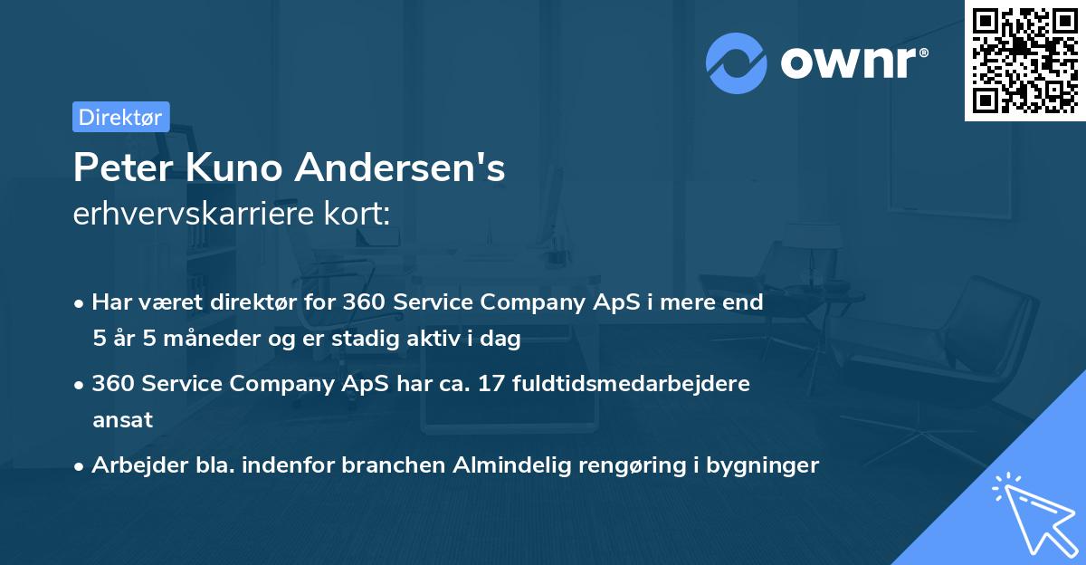 Peter Kuno Andersen's erhvervskarriere kort