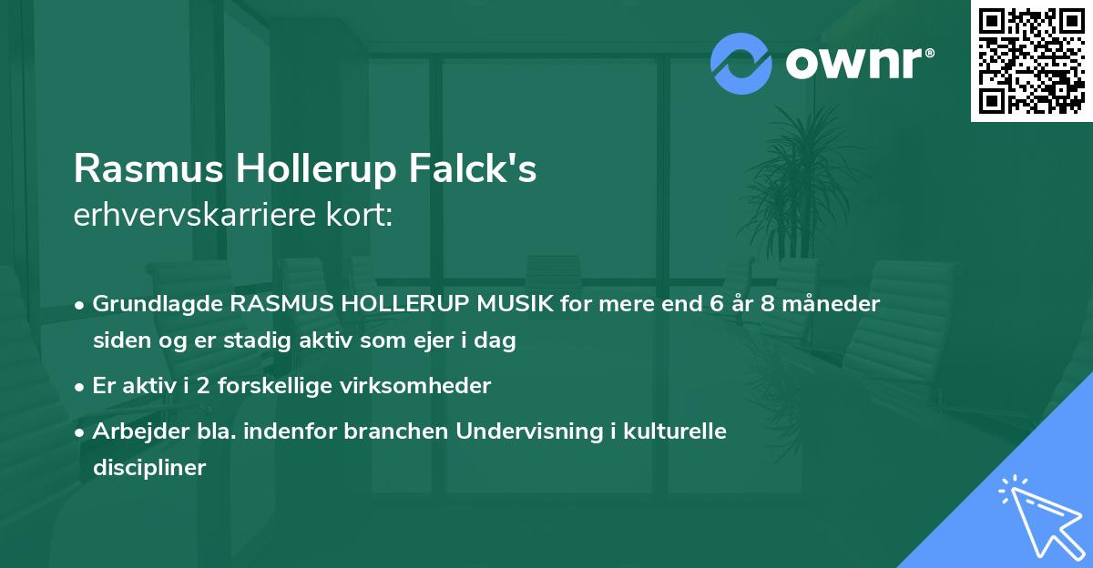 Rasmus Hollerup Falck's erhvervskarriere kort