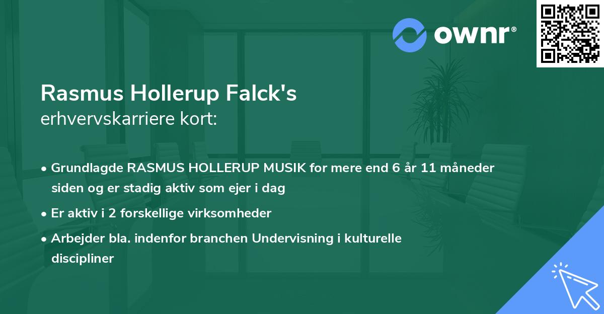 Rasmus Hollerup Falck's erhvervskarriere kort