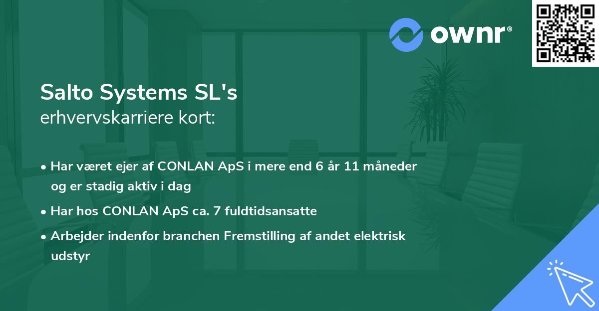 Salto Systems SL's erhvervskarriere kort