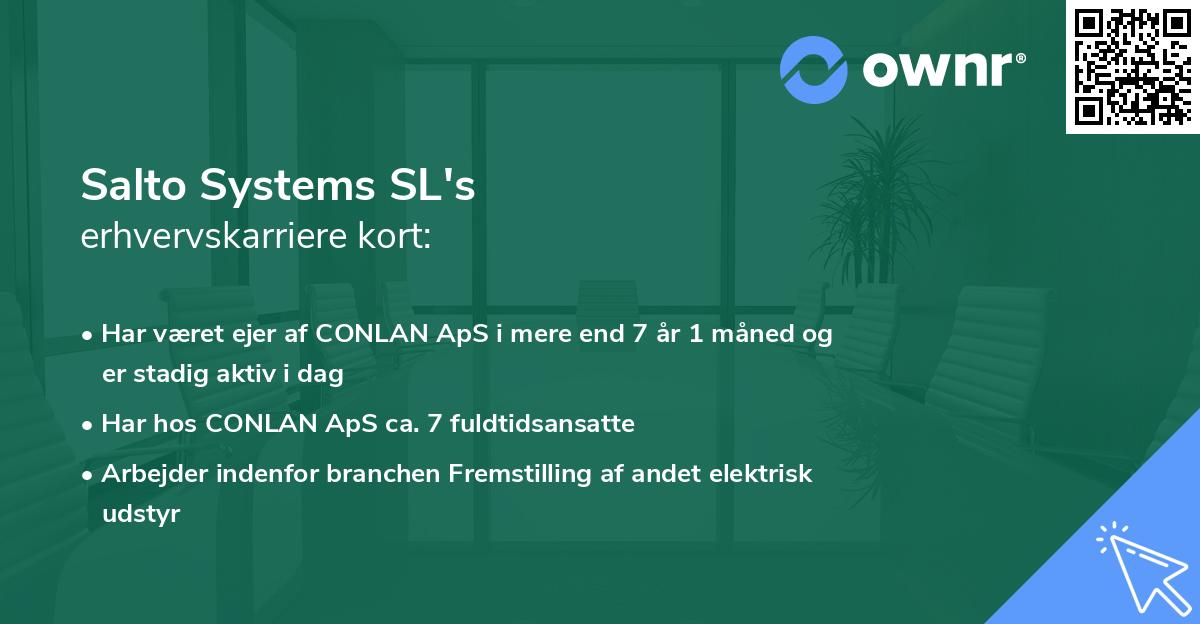 Salto Systems SL's erhvervskarriere kort