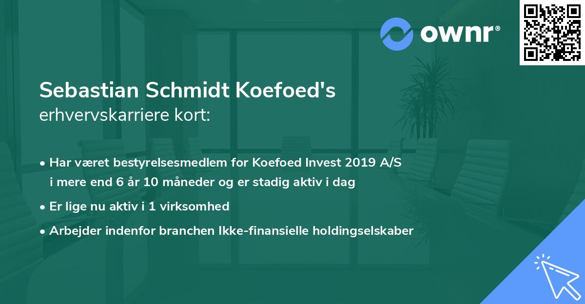 Sebastian Schmidt Koefoed's erhvervskarriere kort