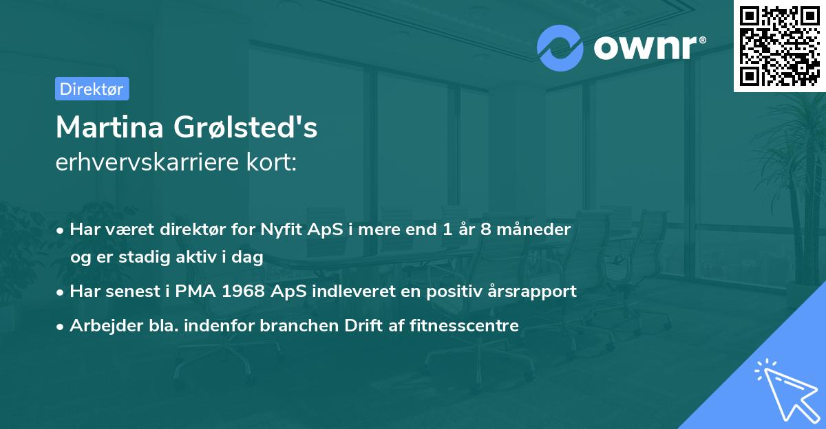 Martina Grølsted's erhvervskarriere kort