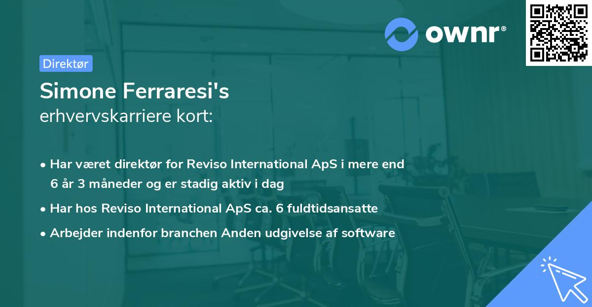 Simone Ferraresi's erhvervskarriere kort