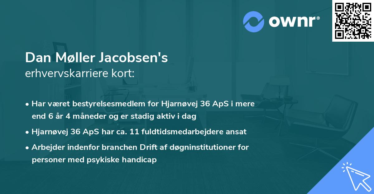 Dan Møller Jacobsen's erhvervskarriere kort