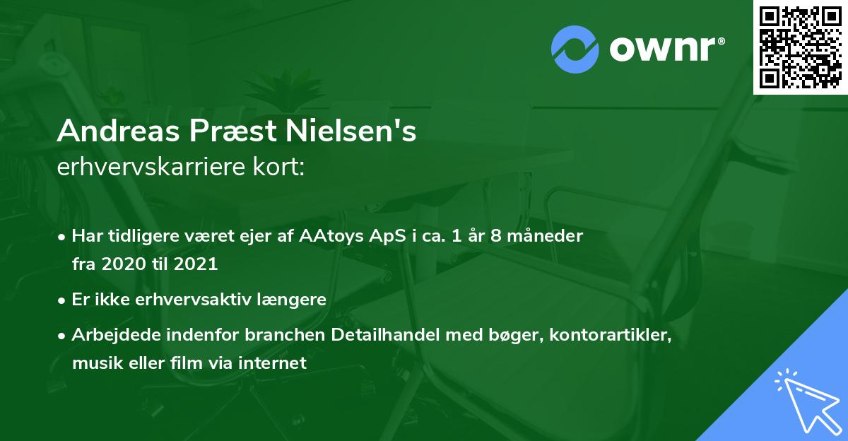 Andreas Præst Nielsen's erhvervskarriere kort