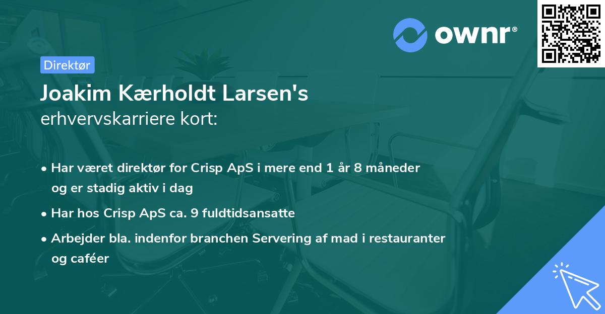 Joakim Kærholdt Larsen's erhvervskarriere kort