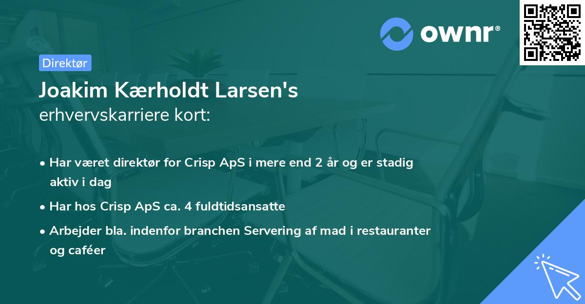 Joakim Kærholdt Larsen's erhvervskarriere kort