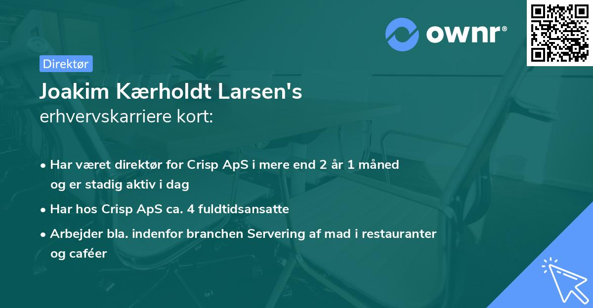 Joakim Kærholdt Larsen's erhvervskarriere kort