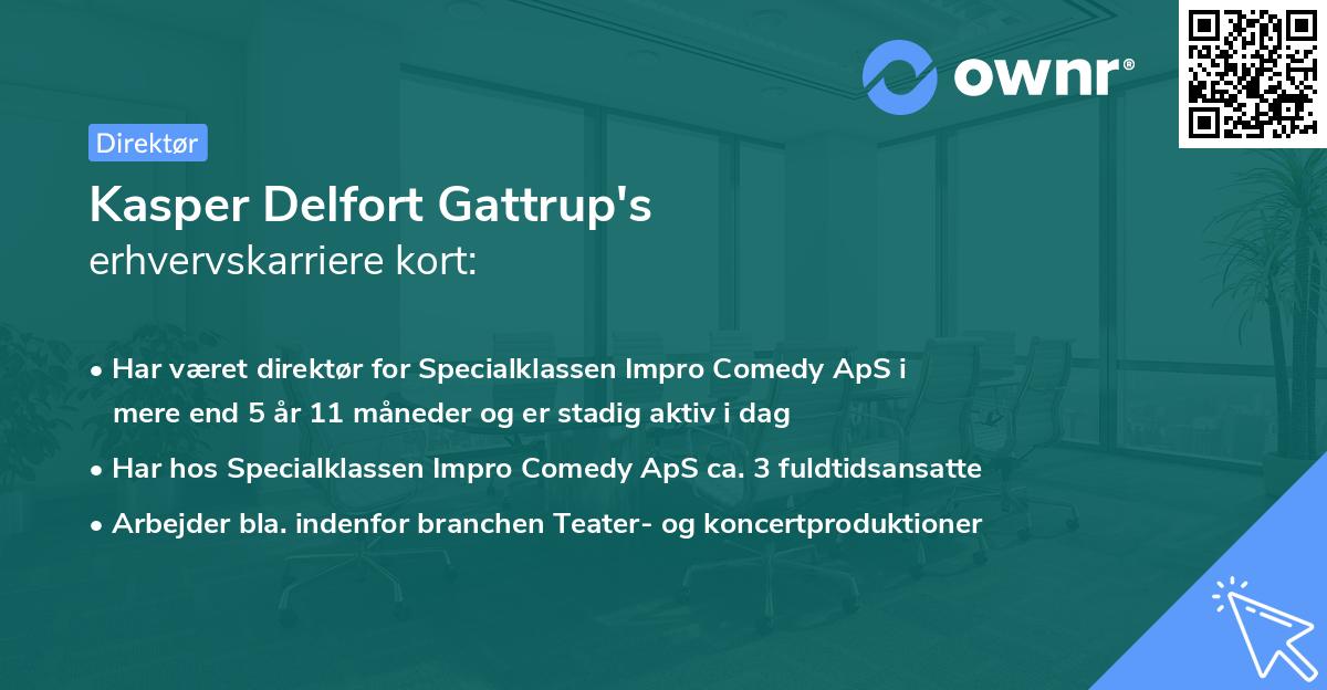 Kasper Delfort Gattrup's erhvervskarriere kort