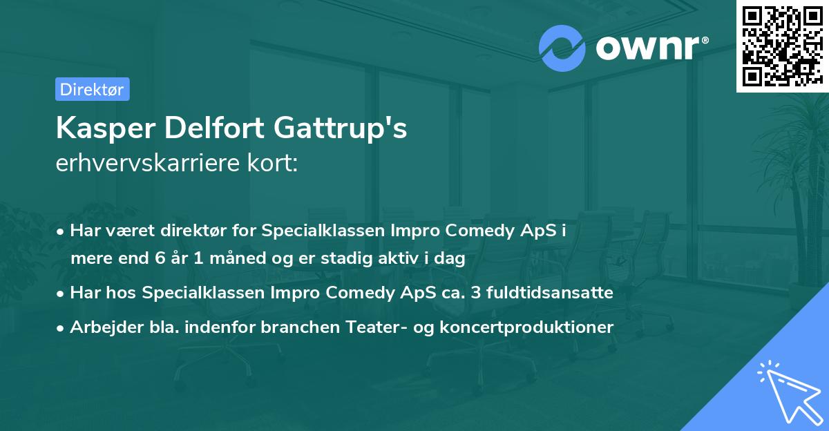 Kasper Delfort Gattrup's erhvervskarriere kort
