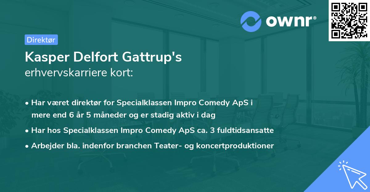 Kasper Delfort Gattrup's erhvervskarriere kort