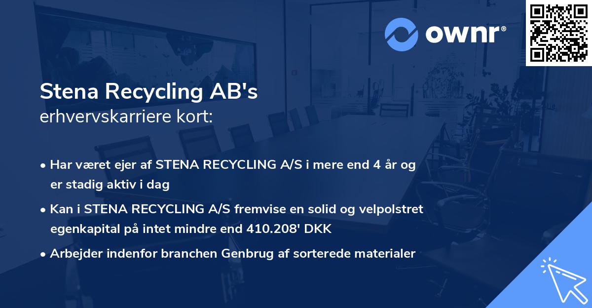 Stena Recycling AB's erhvervskarriere kort