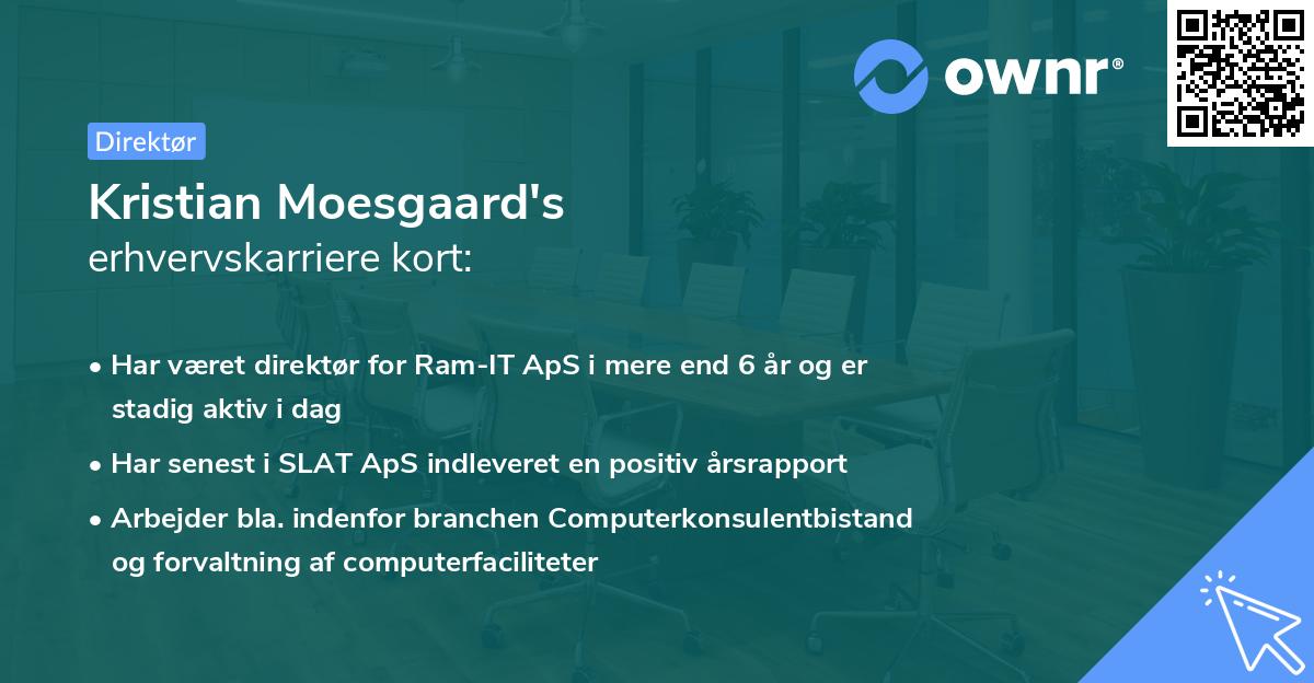 Kristian Moesgaard's erhvervskarriere kort