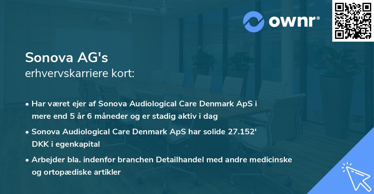 Sonova AG's erhvervskarriere kort