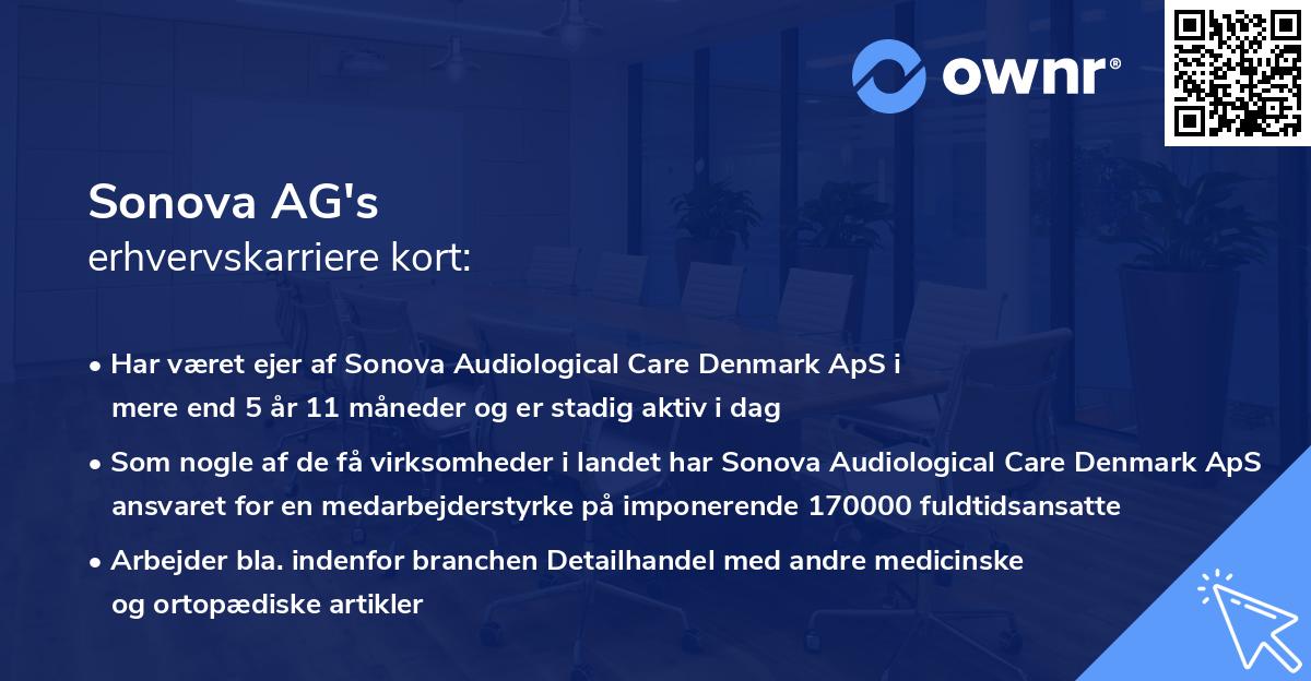Sonova AG's erhvervskarriere kort
