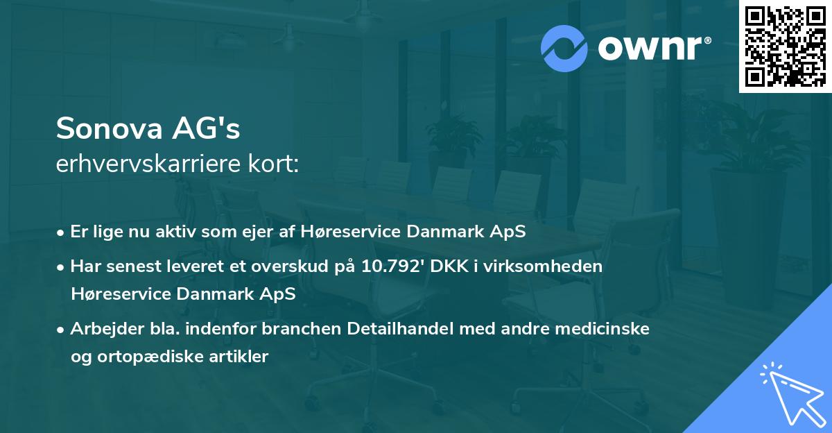 Sonova AG's erhvervskarriere kort