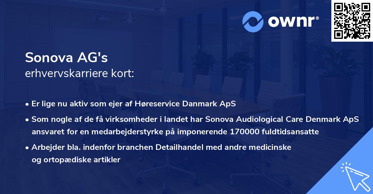 Sonova AG's erhvervskarriere kort