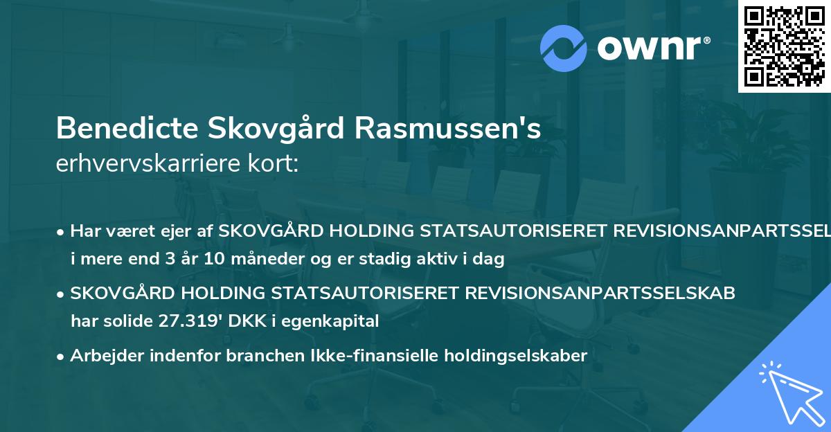 Benedicte Skovgård Rasmussen's erhvervskarriere kort