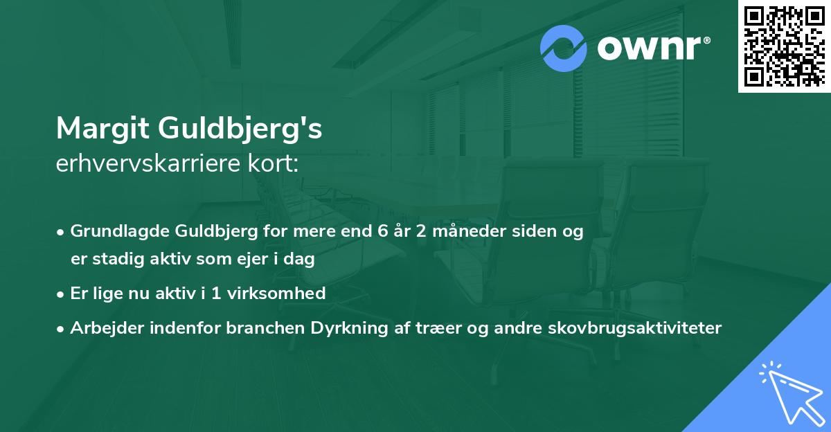 Margit Guldbjerg's erhvervskarriere kort