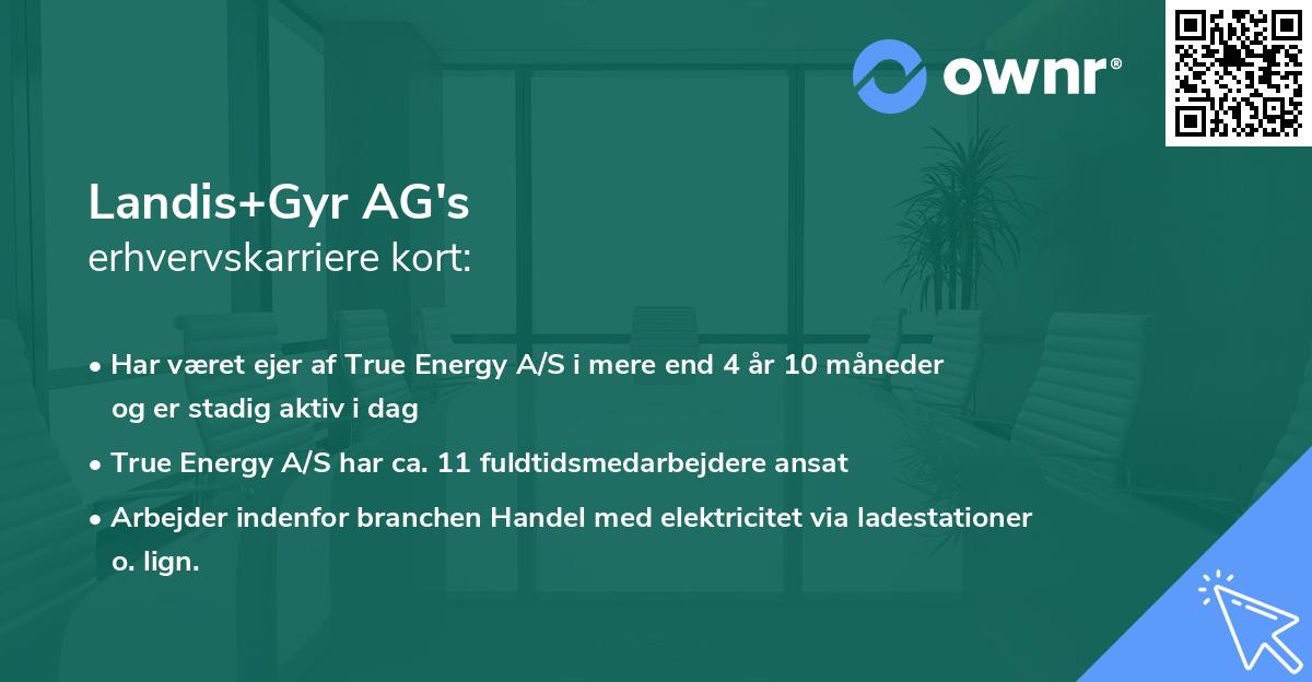 Landis+Gyr AG's erhvervskarriere kort