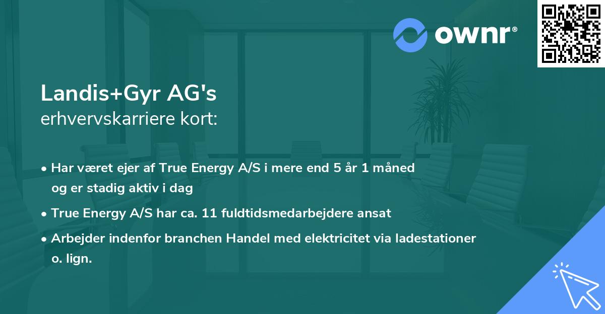 Landis+Gyr AG's erhvervskarriere kort