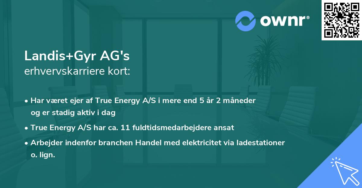 Landis+Gyr AG's erhvervskarriere kort