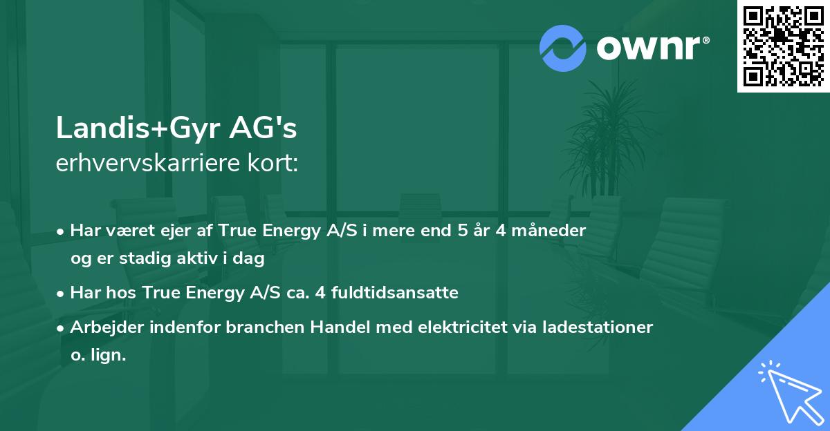 Landis+Gyr AG's erhvervskarriere kort