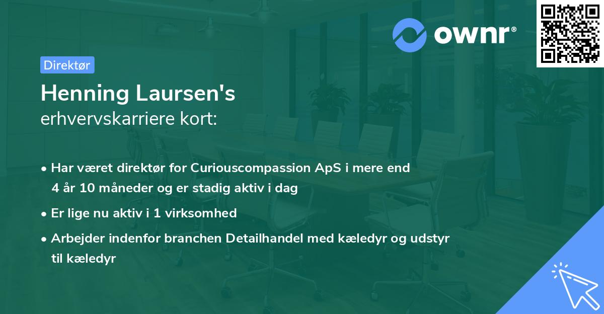 Henning Laursen's erhvervskarriere kort