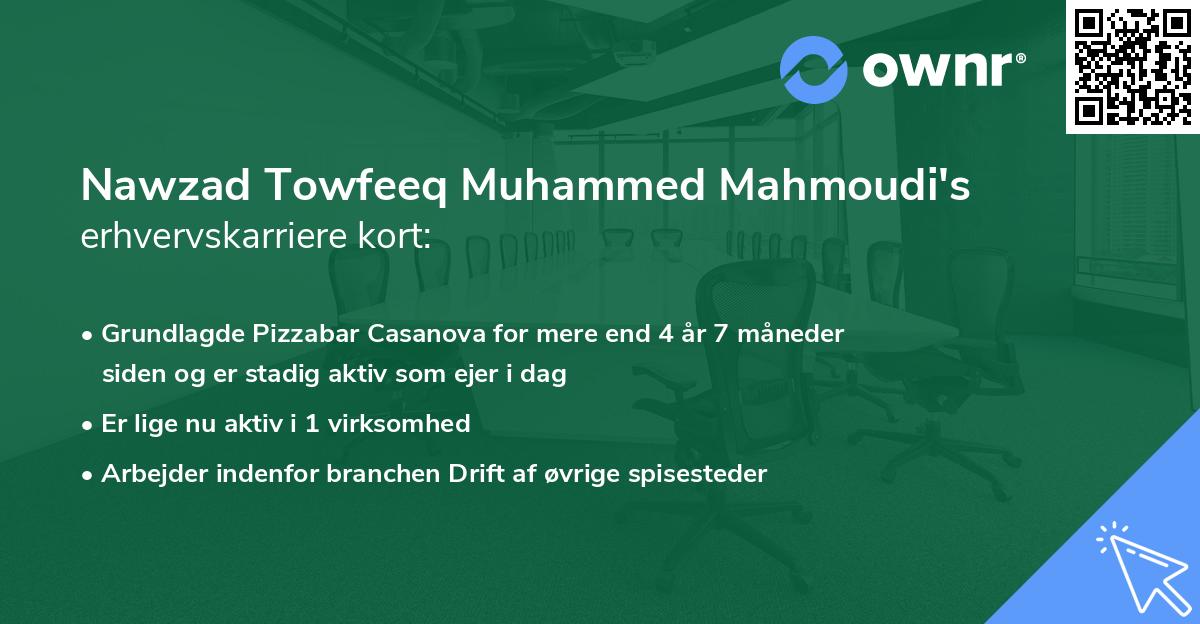 Nawzad Towfeeq Muhammed Mahmoudi's erhvervskarriere kort