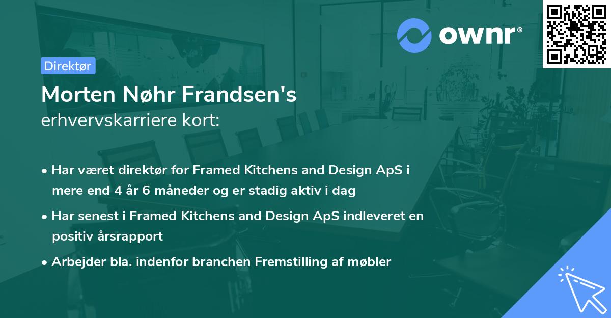 Morten Nøhr Frandsen's erhvervskarriere kort