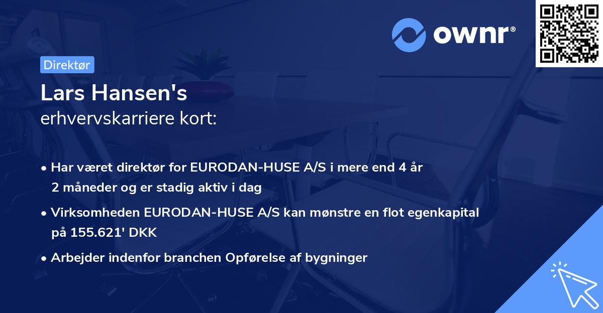 Lars Hansen's erhvervskarriere kort