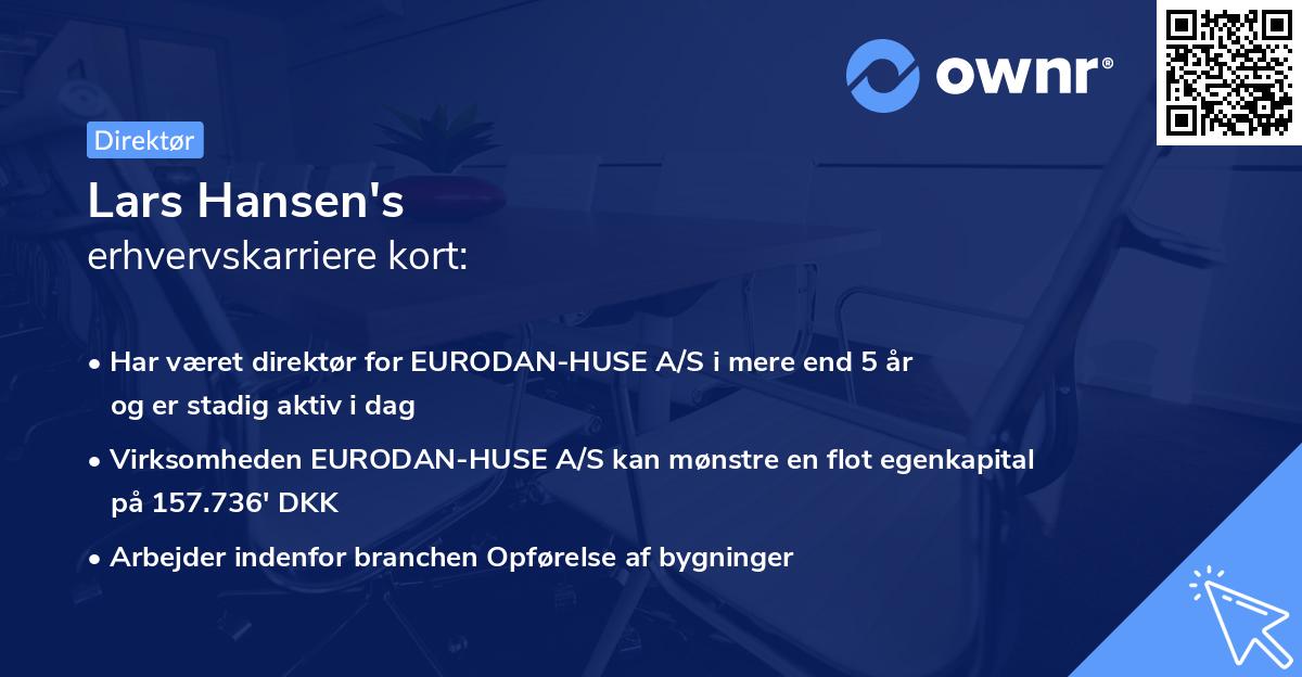 Lars Hansen's erhvervskarriere kort