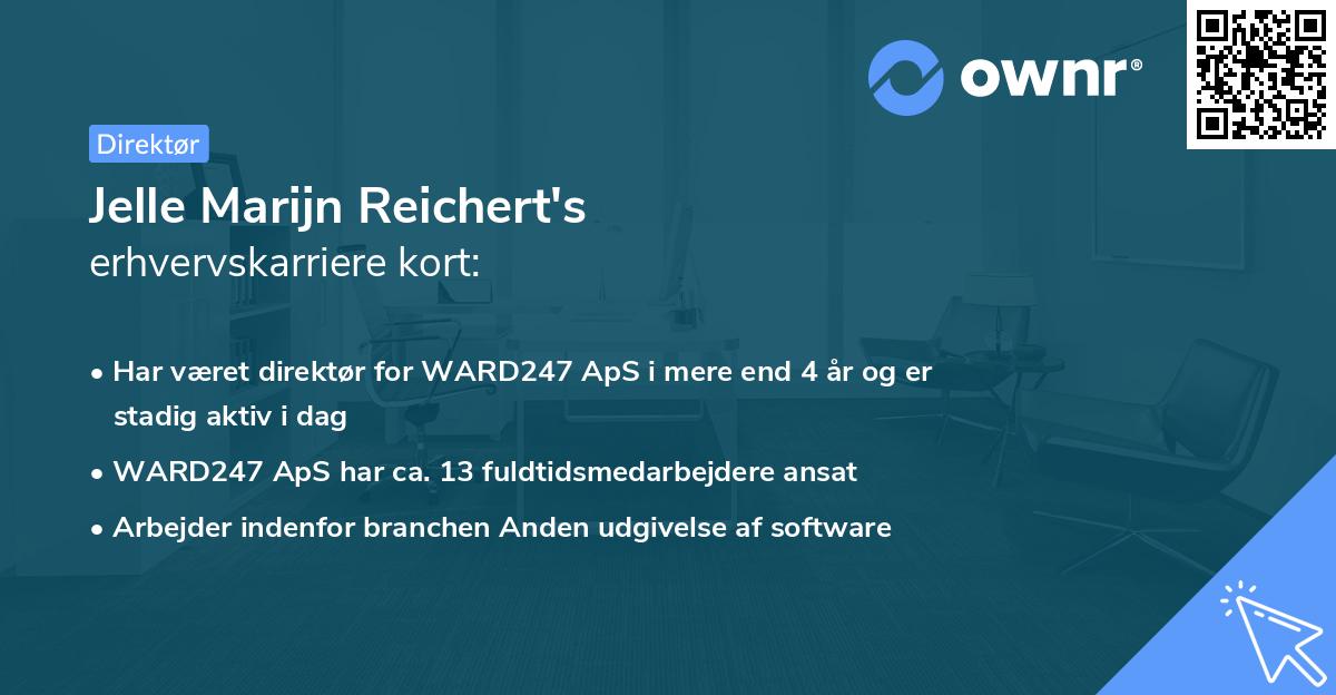 Jelle Marijn Reichert's erhvervskarriere kort