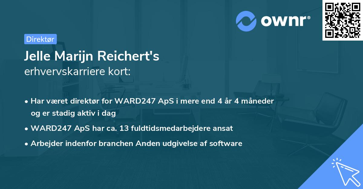 Jelle Marijn Reichert's erhvervskarriere kort