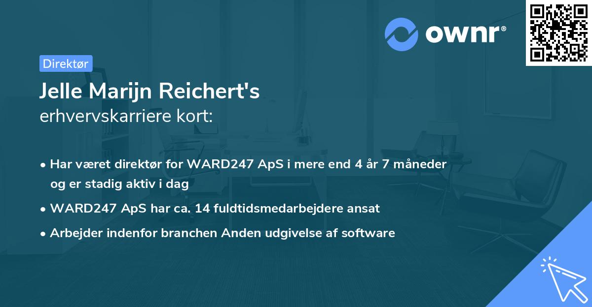 Jelle Marijn Reichert's erhvervskarriere kort