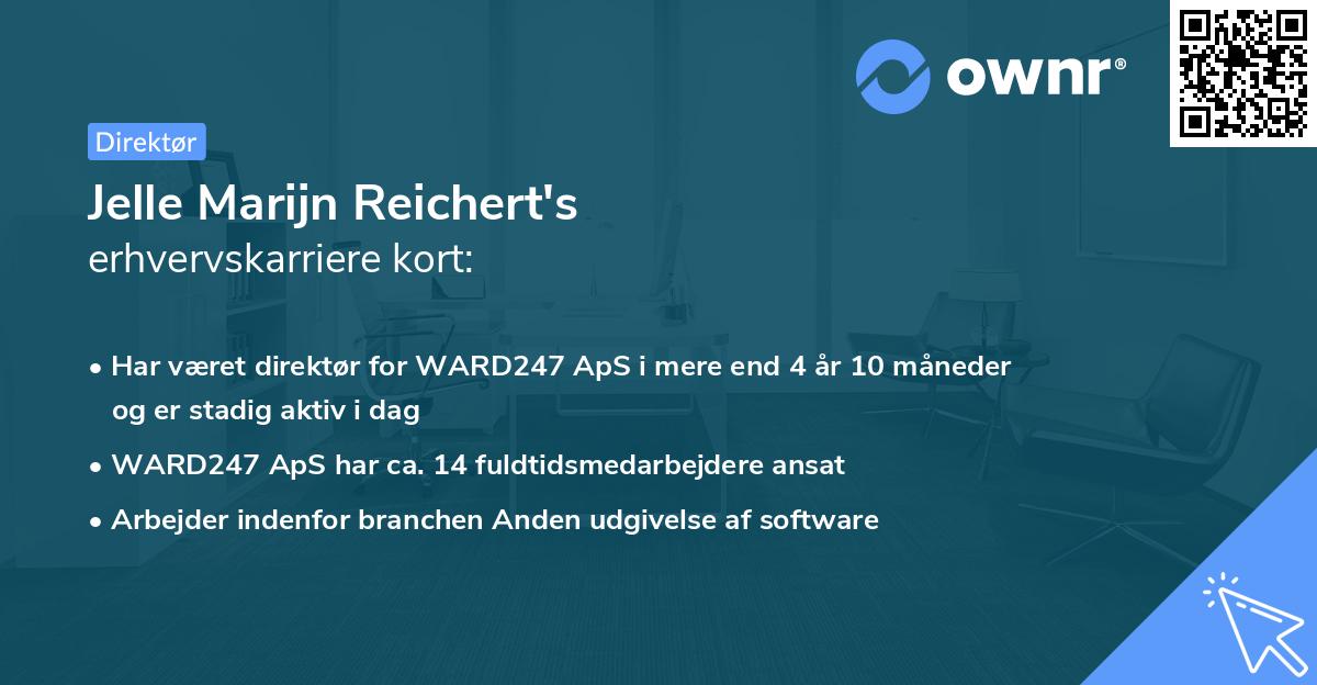 Jelle Marijn Reichert's erhvervskarriere kort