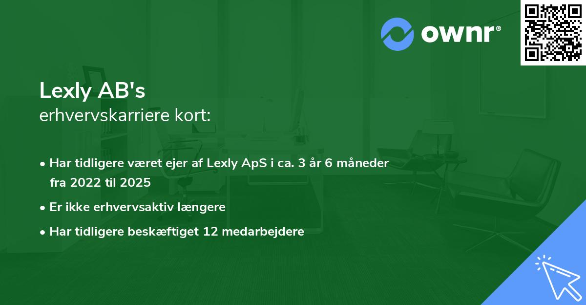 Lexly AB's erhvervskarriere kort