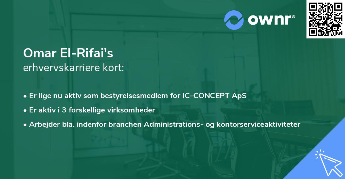 Omar El-Rifai's erhvervskarriere kort