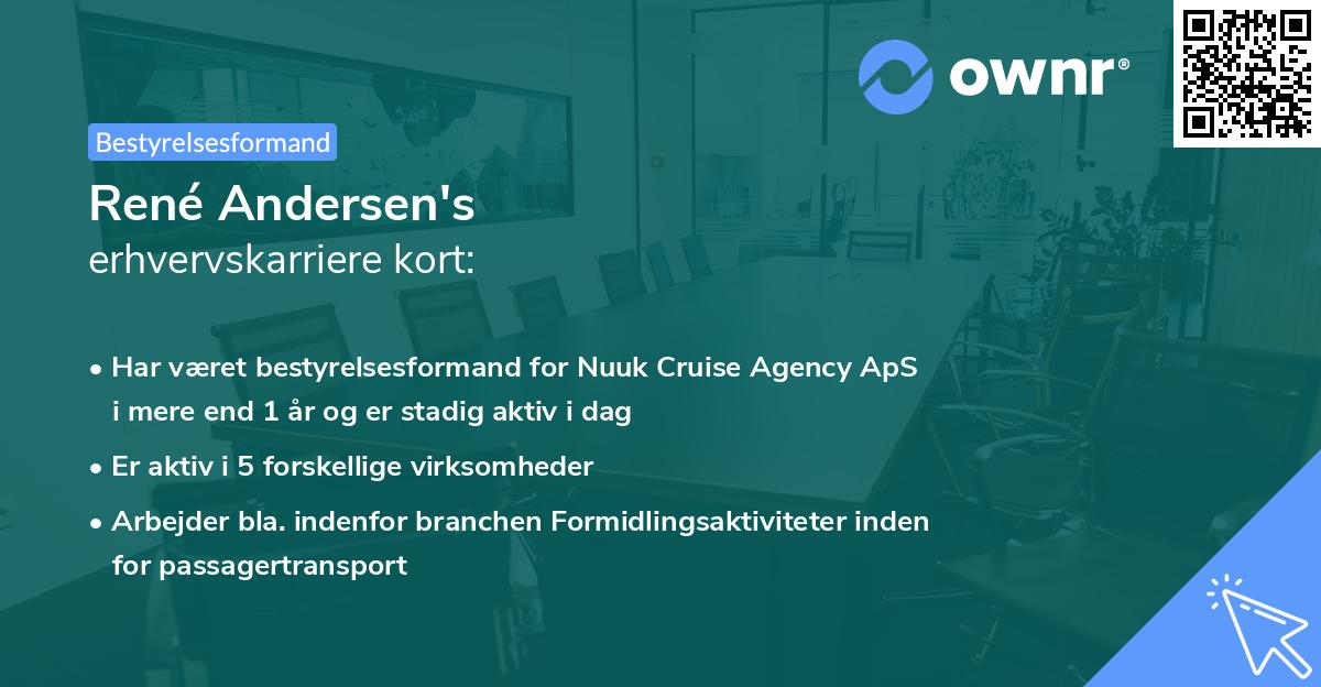 René Andersen's erhvervskarriere kort